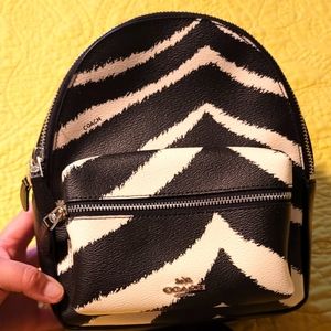 Authentic Coach Zebra Backpack Purse